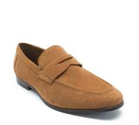 Thomas Crick Harley Suede Leather Slip-On Smart Men's Loafers - Tan Suede - 12 UK
