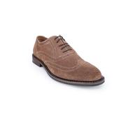 Thomas Crick Men’s Waldew Suede & Genuine Leather Brogue Shoes | Classic Lace-Up Oxford | Smart Casual & Formal Dress Shoes for Men