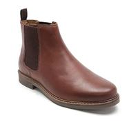 Thomas Crick Men's 'Bamford' Formal Chelsea Boots, Classic, Comfortable and Stylish Boots for Any Occasion, Made with Leather For an Effortless and Chic Look (Black/Wood)