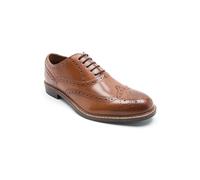 Thomas Crick Men's 'Cardew' Brogue Formal Leather Shoes, Comfortable, Durable, Stylish, Classic Premium Leather Shoes with Classy Embroidered Upper (Black, Tan)