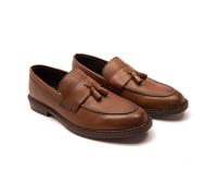 Thomas Crick Men's 'Clinton' Leather Tassel Formal Loafer Shoes in Tan | Size: 9 Thomas Crick Tan 9