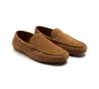 Thomas Crick Men's 'DUVAL' Suede Leather Slip-on Casual Loafer Shoes in Taupe | Size: 7 Thomas Crick Taupe 7