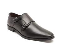 Thomas Crick Men's Fetz Twin Strap Monk Formal Shoe Black