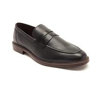 Thomas Crick Men's Lucas Loafer Formal Leather Slip-On Shoes Black