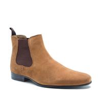 Thomas Crick Men's Stanway Suede Pointed Leather Chelsea Boots in Tan | Size: 11 Thomas Crick Tan 11