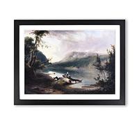 Thomas Doughty Delaware Water Classic Painting Framed Print | A2 Black Framed Wall Art | Ready to Hang | Classic Historical Picture | Living Room Bedroom Lounge Office
