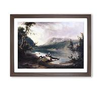 Thomas Doughty Delaware Water Classic Painting Framed Print | A4 Walnut Framed Wall Art | Ready to Hang | Classic Historical Picture | Living Room Bedroom Lounge Office