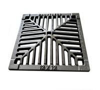 Thomas Dudley 12" X 12" 305mm X 305mm 13mm Thick Square Cast Iron Gully Grid Grate Heavy Duty Drain Cover Black Satin Finish