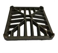Thomas Dudley 5" X 5" 127mm X 127mm 9mm Thick Square Cast Iron Gully Grid Grate Heavy Duty Drain Cover Black Satin Finish