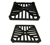 Thomas Dudley 6" X 6" 152mm X 152mm 9mm Thick Square Cast Iron Gully Grid Grate Heavy Duty Drain Cover Black Satin Finish
