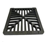 Thomas Dudley 9" X 9" 229mm X 229mm 13mm 1/2" Thick Square Cast Iron Gully Grid Grate Heavy Duty Drain Cover Black Satin Finish