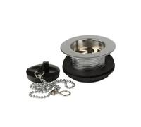 Thomas Dudley Chrome 1.5" Bath Waste Plastic Plug, Bc & Hook