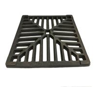 Thomas Dudley Square Cast Iron Gully Grid Grate Heavy Duty Drain Cover Black Satin 10" X 10" 254mm X 254mm 13mm 1/2" Thick