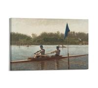 Thomas Eakins TBiglen Brothers Turning The Stake Art Poster Hanging Canvas Wall Art Pictures Artistic Print Decor for Home & Room 24x36inch(60x90cm)