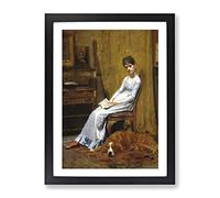 Thomas Eakins The Artists Wife Classic Painting Framed Print | A2 Black Framed Wall Art | Ready to Hang | Classic Historical Picture | Living Room Bedroom Lounge Office