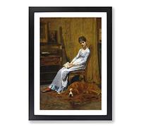 Thomas Eakins The Artists Wife Framed Print | A2 Black Framed Wall Art | Ready to Hang | Modern Nature Picture | Living Room Bedroom Lounge Office