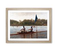 Thomas Eakins The Biglin Brothers Turning the Stake Classic Painting Framed Print | A4 Oak Framed Wall Art | Ready to Hang | Classic Historical Picture | Living Room Bedroom Lounge Office