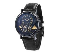 Thomas Earnhshaw Men's Beaufort Anatolia Automatic Mechanical Watch with Black Dial Analogue Classic Display and Black Leather Strap ES-8059-04