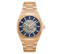 Thomas Earnshaw Fowler Skeleton Men's Automatic Skeleton 46mm Rose Gold Blue Watch with Stainless Steel Bracelet ES-8263-77