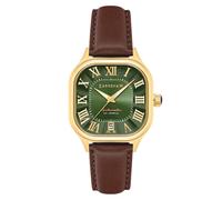 Thomas Earnshaw Men's 39mm Coussin Automatic Elite Green Watch with Leather Strap ES-8284-05