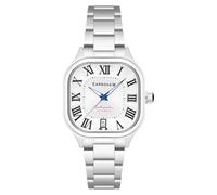 Thomas Earnshaw Men's 39mm Coussin Automatic Silver White Watch with Solid Stainless Steel Bracelet ES-8284-11