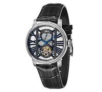 Thomas Earnshaw Mens 42mm Westminster Brunel Automatic Railroad Silver Watch with Genuine Leather Strap ES-8095-01