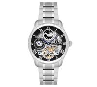Thomas Earnshaw Men's ES-8006-11 Automatic Watch with Black Dial Analogue Display and Silver Stainless Steel Bracelet