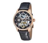 Thomas Earnshaw Men's Longitude Automatic Watch with Black Dial Analogue Display and Black Leather Strap ES-8006-07