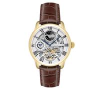 Thomas Earnshaw Men's Longitude Automatic Watch with White Dial Analogue Display and Brown Leather Strap ES-8006-02