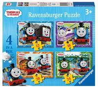 Ravensburger 3138 Thomas & Friends Jigsaw Puzzles for Kids Age 3 Years Up-4 in a Box (12, 16, 20, 24 Pieces) -Educational Toys for Toddlers