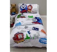 Thomas All Aboard Toddler Duvet Cover and Pillowcase Set Grey