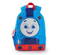 THOMAS & FRIENDS Boys Backpack | Blue & Red Rucksack with Adjustable Straps | 3D Train Practical & Organised Luggage Sports Pre School Bag For Kids | Cartoon TV Series Merchandise Gift