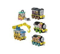 Thomas & Friends Diecast Vehicle Set Construction Crew 5 Push-Along Toy Train Engines for Preschool Kids Ages 3+ Years, JBW26