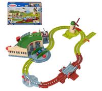 Thomas & Friends Exploring Tidmouth Sheds Train Set | Toy Playset by Fisher-Price with Thomas Engine & Harold the Helicopter, Features Turntable Track, JRW06