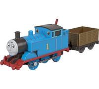 THOMAS & FRIENDS Motorized Thomas Engine & Cargo Car by Fisher-Price | Battery-Powered Toy Train & Tender Vehicle, Classic Character from the Railway Series , For Preschoolers