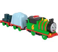 Thomas & Friends Motorized Toy Train Talking Percy Battery-Powered Engine with Sounds & Phrases for Pretend Play Preschool Kids Ages 3+ Years