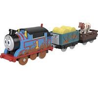 Thomas & Friends Muddy Farm Thomas motorized battery-powered toy train engine for preschool kids ages 3 years and older, HDY73