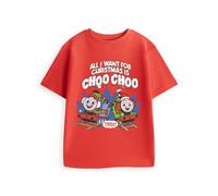 Thomas & Friends Short Sleeved T-Shirt | Unisex Kids Red | Size: 3-4 Years Thomas & Friends Red 3-4 Years