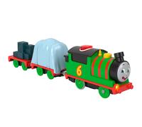 Thomas & Friends Motorized Toy Train Talking Percy Battery-Powered Engine with Sounds & Phrases for Preschool Kids 3+ Years, UK English Version, HWY32