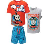 Thomas & Friends Tank Engine 3 Piece Tank Top Set, Blue, Grey, Red, 4 Years