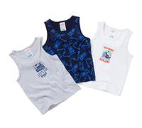 THOMAS & FRIENDS Tank Engine Boys Back to School 3 Pack Cotton Vests UK Seller - Blue Multi - 4/5 Years