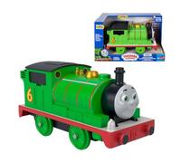 Thomas & Friends Toy Train by Fisher-Price, Percy Story Talkers Large-Scale Engine Featuring Push-Button Sounds of Catch Phrases & Train Noises, JRW09