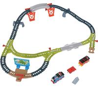 Thomas & Friends Toy Train Set Talking Thomas & Brake Car Bruno Track Playset with Phrases & Sounds for Preschool Kids Ages 3+ Years