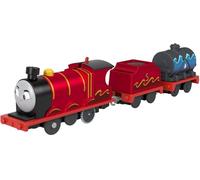 Thomas & Friends Toy Train, Splash Tank James Motorized Engine with Tender and Cargo for Preschool Railway Play, HNN07