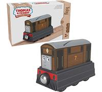 Thomas & Friends Wooden Railway, Toby Engine, push-along toy train made from sustainably sourced wood for toddlers and preschool kids (Amazon Exclusive)