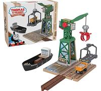 Thomas & Friends Wooden Railway Toy Train Set Brendam Docks Wood Playset With Cranky The Crane For Preschool Kids Ages 3+ Years