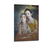 Thomas Gainsborough-Daughters with A Cat Poster Work Painting On Canvas Wall Art Scroll Picture Print Living Room Walls Decor Homes 12x18inch(30x45cm)