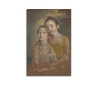 Thomas Gainsborough Outstanding Paintings The Painter's Daughters with A Cat Exquisite Poster Canvas Art And Wall Art Picture Print Modern Family Bedroom Decors 24x36inch(60x90cm)