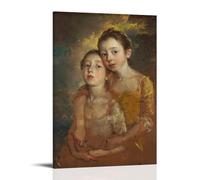 Thomas Gainsborough Painting Works (Daughters with A Cat Art Poster Picture Canvas Wall Paint Arts Decor Modern Home Artworks 24x36inch(60x90cm)