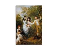 Thomas Gainsborough Painting Works (The Marsham Children Art Poster Picture Canvas Wall Paint Arts Decor Modern Home Artworks 20x30inch(50x75cm)